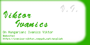 viktor ivanics business card